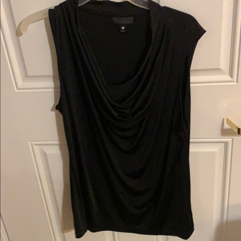 Worthington Cowl neck sleeveless top size XL black